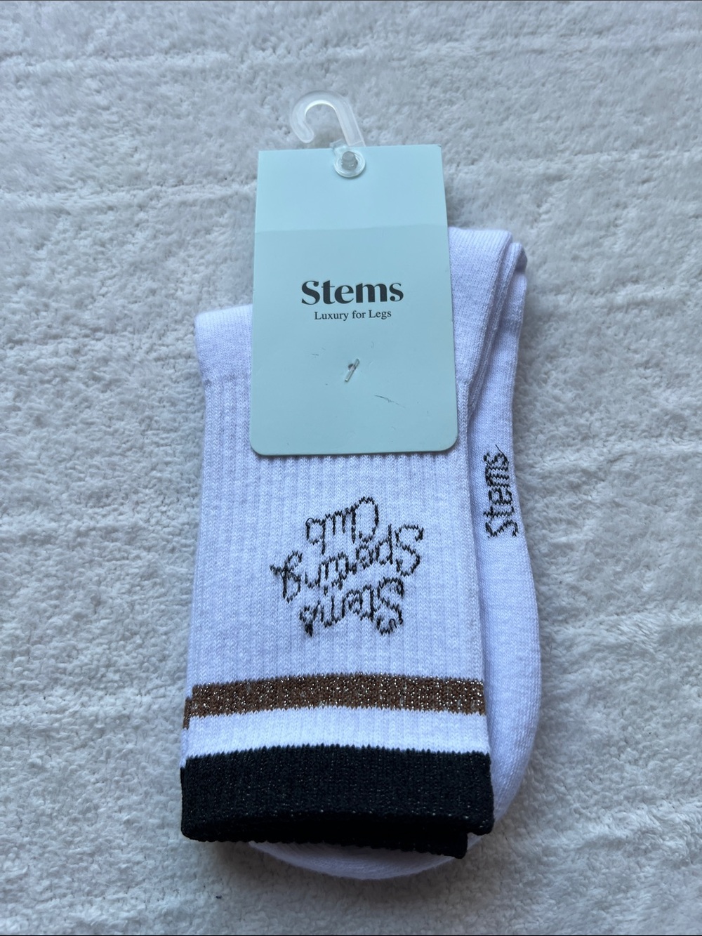 Stems Luxury for Legs Sporting Club Crew Socks - Brick